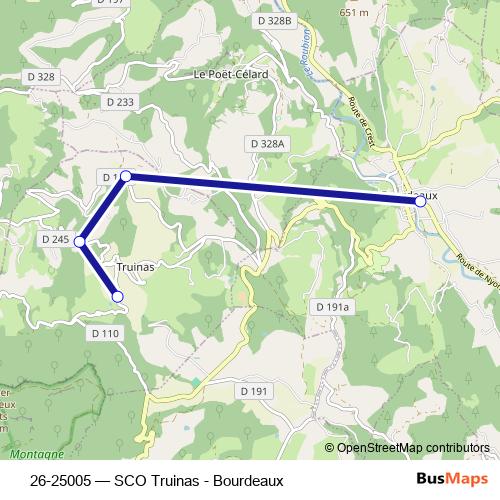 26-25005 bus Line Map