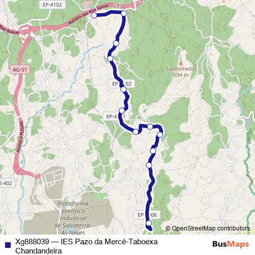 Xg888039 bus Line Map