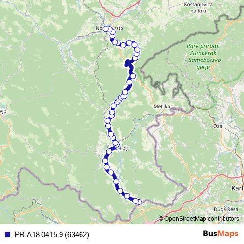 PR A18 0415 9 (63462) bus Line Map