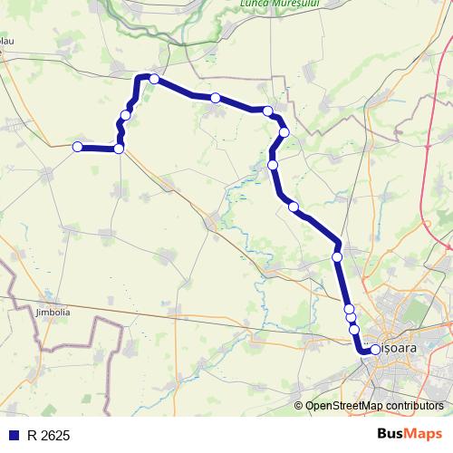 R 2625 rail Line Map