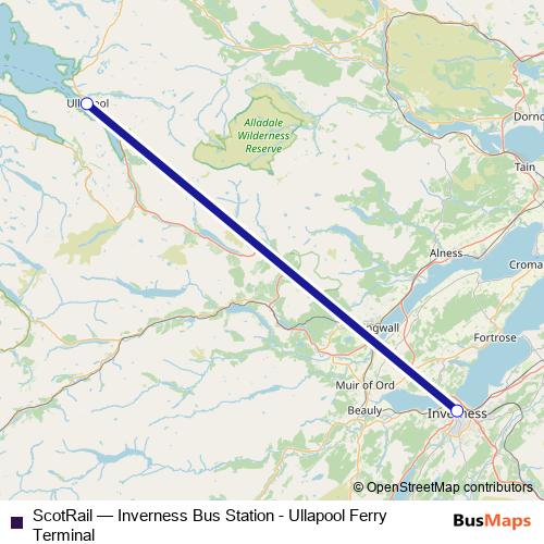 ScotRail bus Line Map