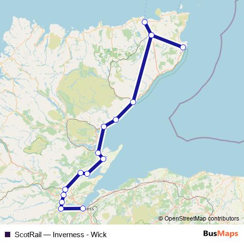 ScotRail bus Line Map