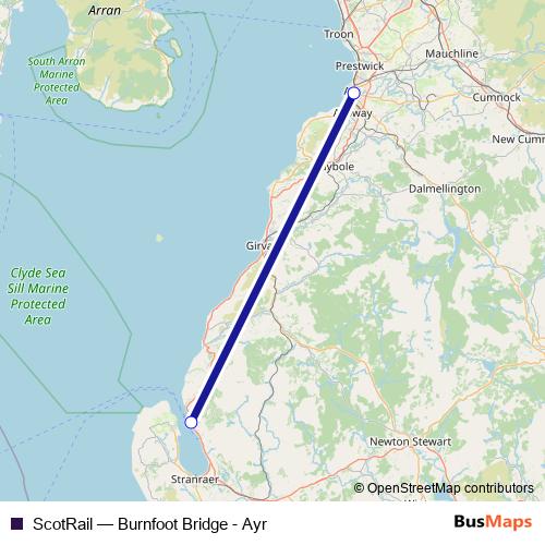 ScotRail bus Line Map