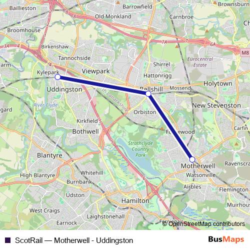 ScotRail bus Line Map