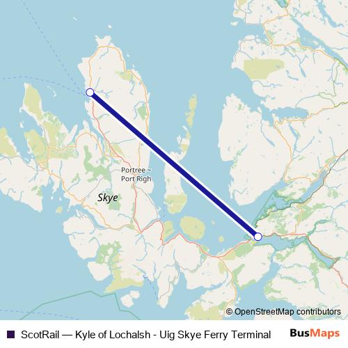 ScotRail bus Line Map