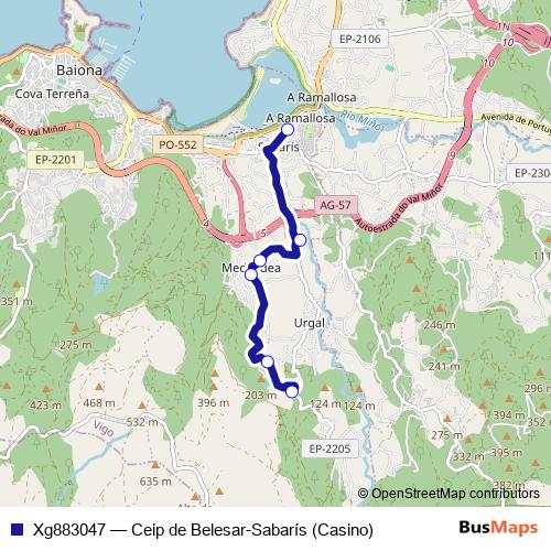 Xg883047 bus Line Map