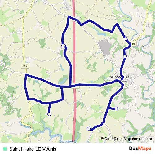 Saint-Hilaire-LE-Vouhis bus Line Map