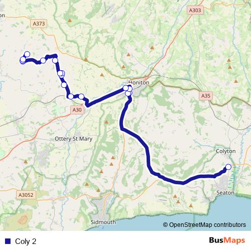 Coly 2 bus Line Map