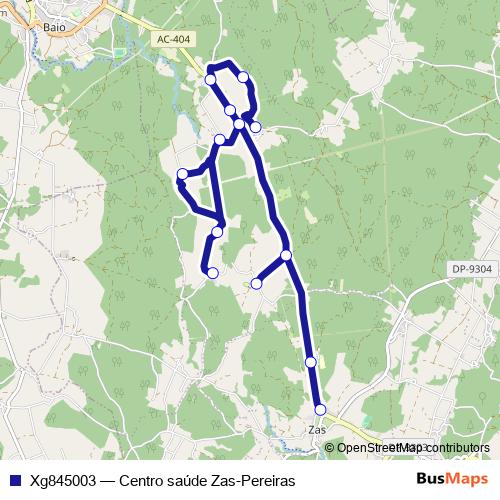 Xg845003 bus Line Map