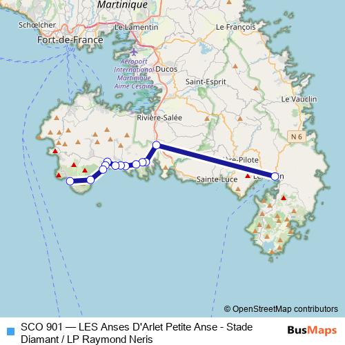 SCO 901 bus Line Map