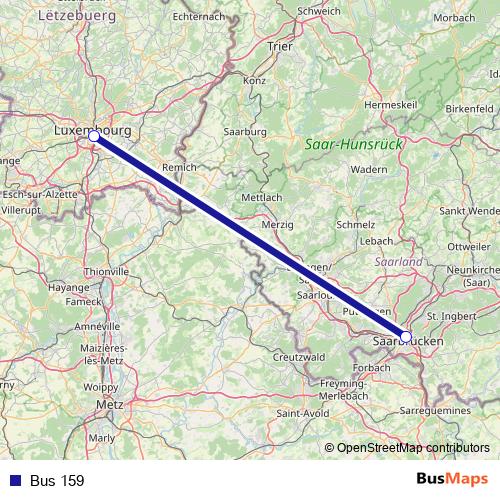Bus 159 rail Line Map