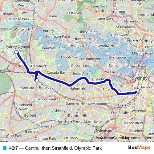 42t7 bus Line Map