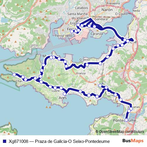 Xg871008 bus Line Map