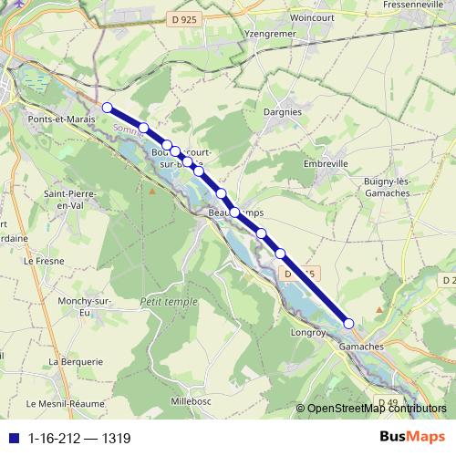 1-16-212 bus Line Map