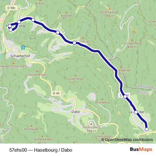 57ehs00 bus Line Map
