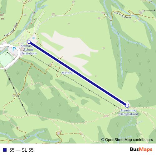 55 cable-car Line Map