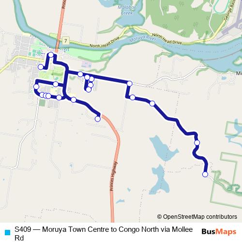 S409 bus Line Map