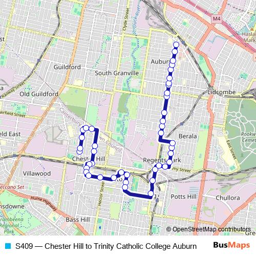 S409 bus Line Map