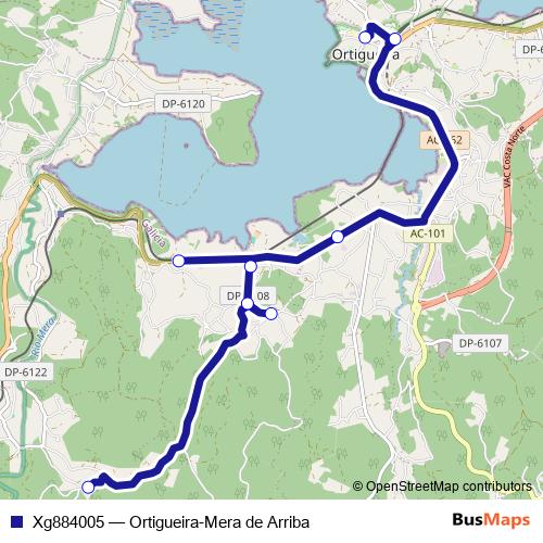 Xg884005 bus Line Map