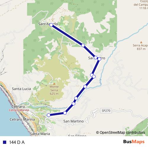 144 D A bus Line Map
