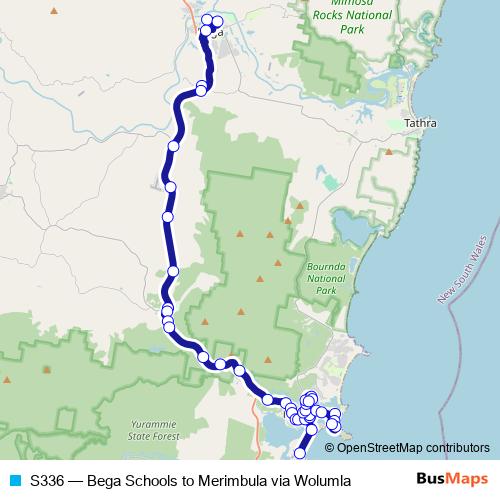 S336 bus Line Map