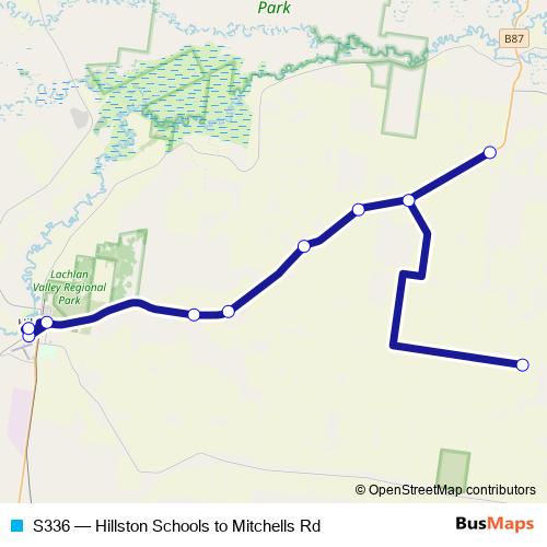 S336 bus Line Map
