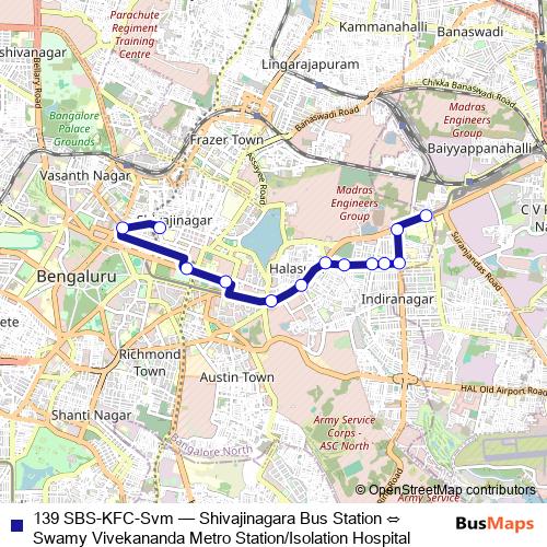 139 SBS-KFC-Svm bus Line Map