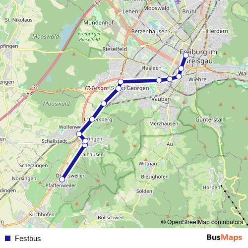 Festbus bus Line Map