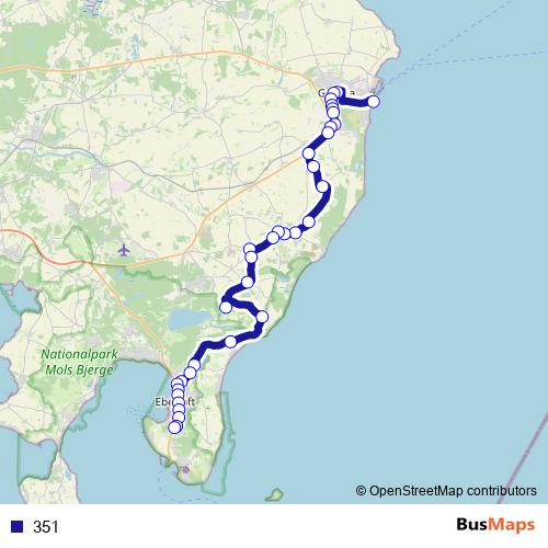 351 bus Line Map