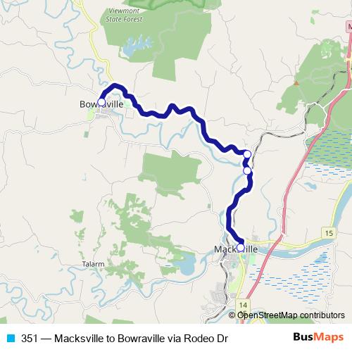 351 bus Line Map