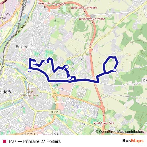 P27 bus Line Map