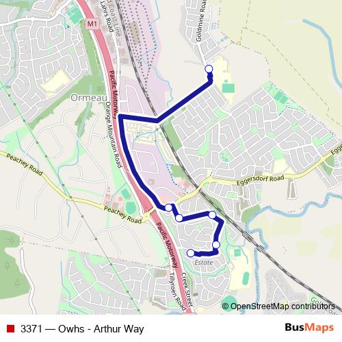 3371 bus Line Map