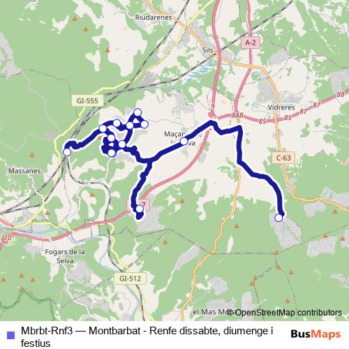Mbrbt-Rnf3 bus Line Map