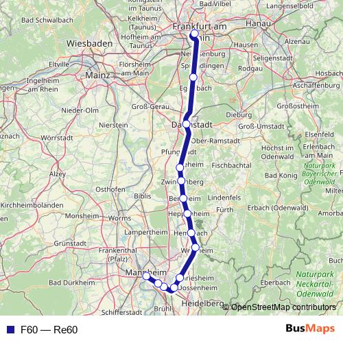 F60 rail Line Map