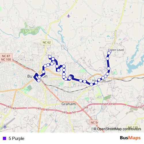 5 Purple bus Line Map