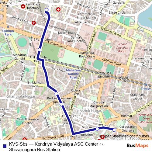 KVS-Sbs bus Line Map