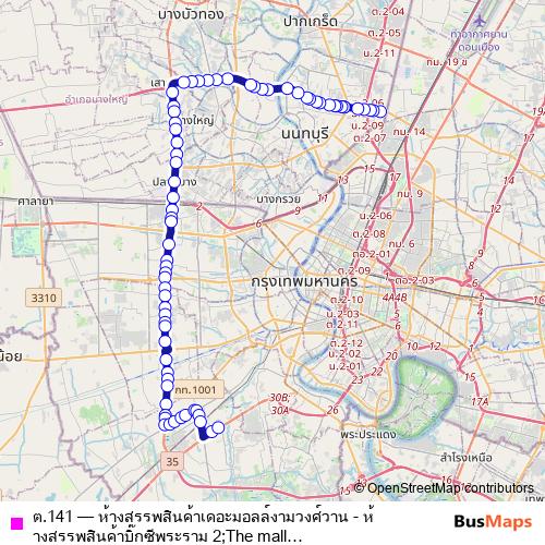 ต.141 bus Line Map