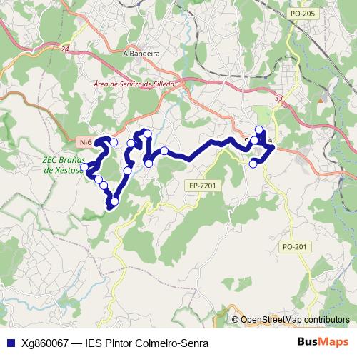 Xg860067 bus Line Map