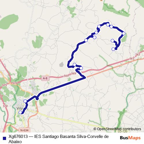 Xg676013 bus Line Map