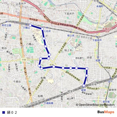 経０２ bus Line Map