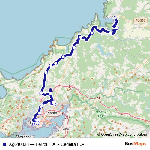 Xg640038 bus Line Map