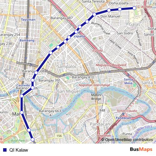 QI Kalaw bus Line Map