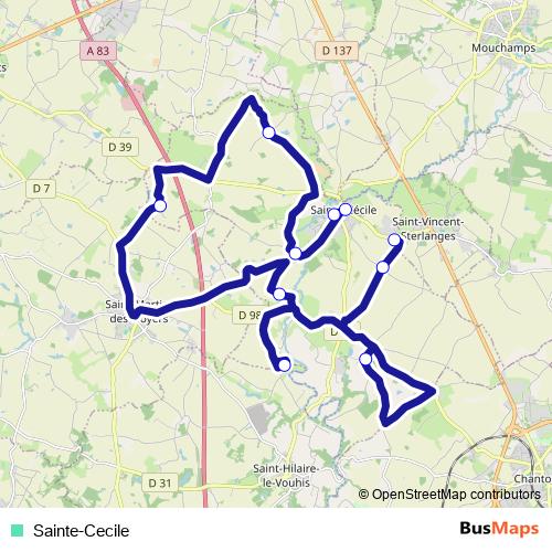 Sainte-Cecile bus Line Map