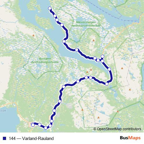 144 bus Line Map