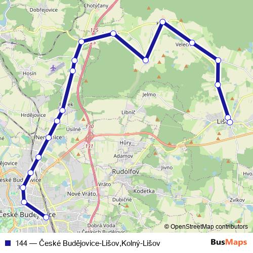 144 bus Line Map