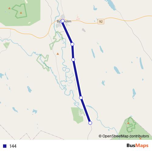 144 bus Line Map