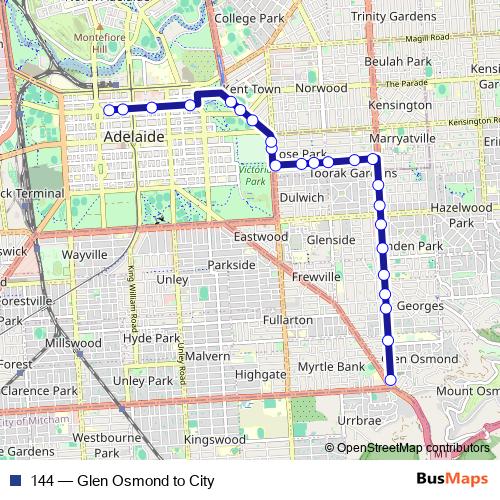 144 bus Line Map