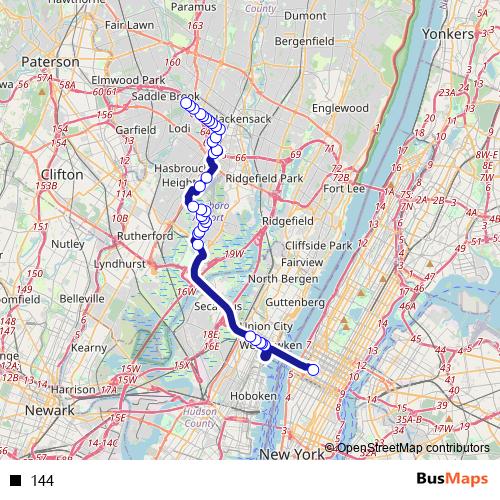 144 bus Line Map