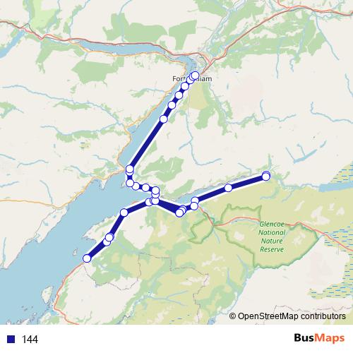 144 bus Line Map