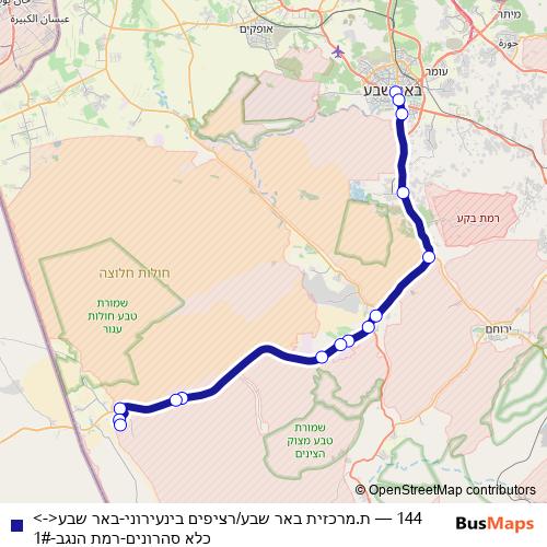 144 bus Line Map